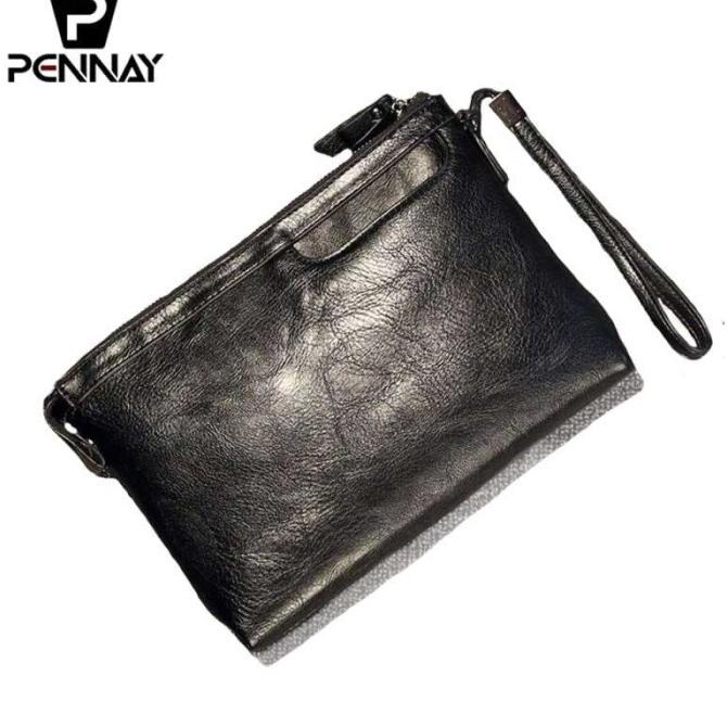 Pennay Clutch Bag Kyojin Pria Tas Tangan Kulit Import Handbag V7727