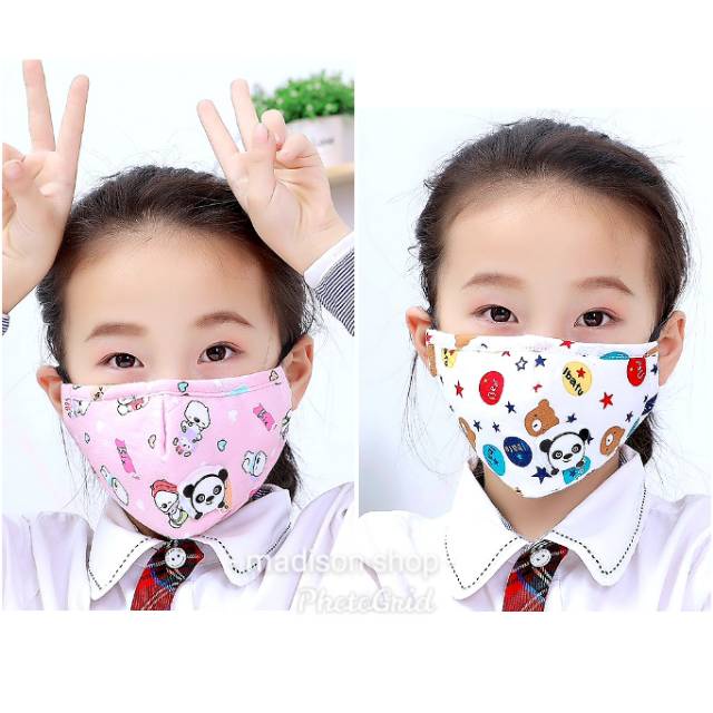 Masker Anak PM 2.5 Murah Masker Tebal Filter Insert Masker Kain Anak Masker Tebal Import