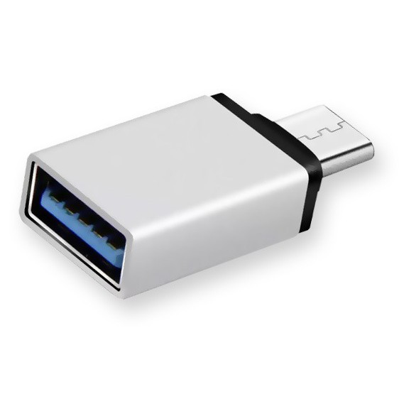 Adapter  OTG Type C atau Type Micro USB to USB PORT 3.0 SILVER