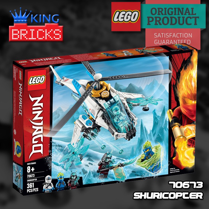 LEGO Original NINJAGO 70673 Shuricopter - Mainan Anak Laki Edukasi Kreatif Helikopter Ninja Cole Kai