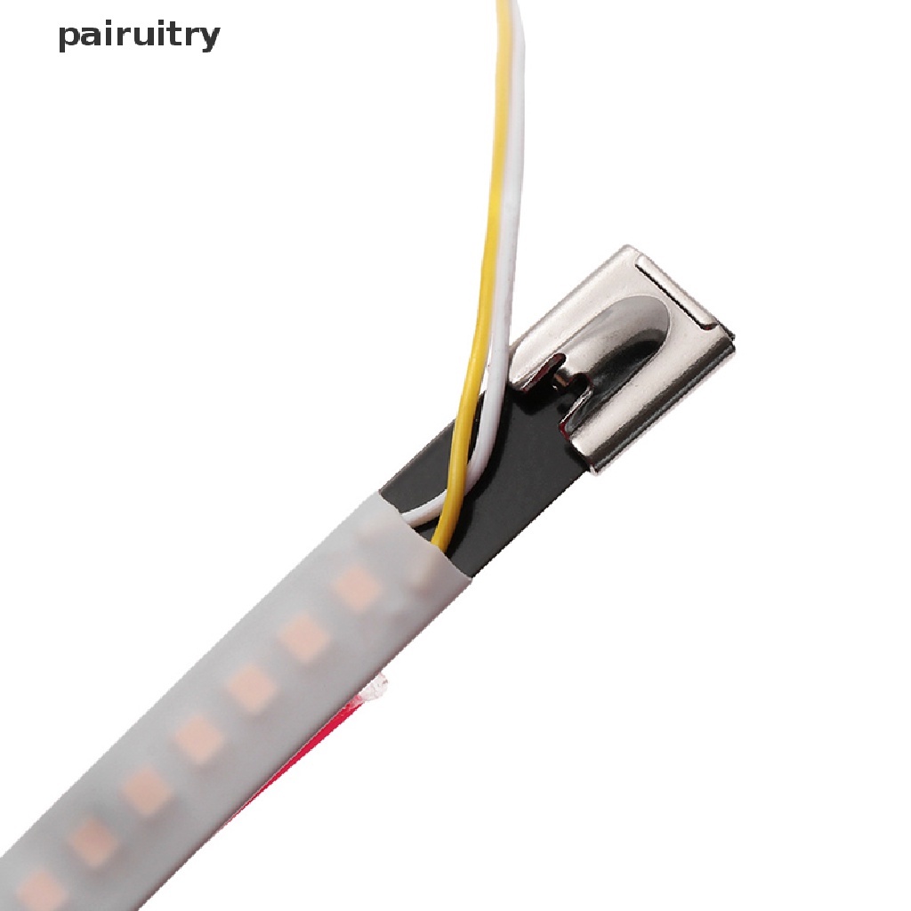 Prt 1Pc Lampu Strip LED Amber Untuk Sein Motor