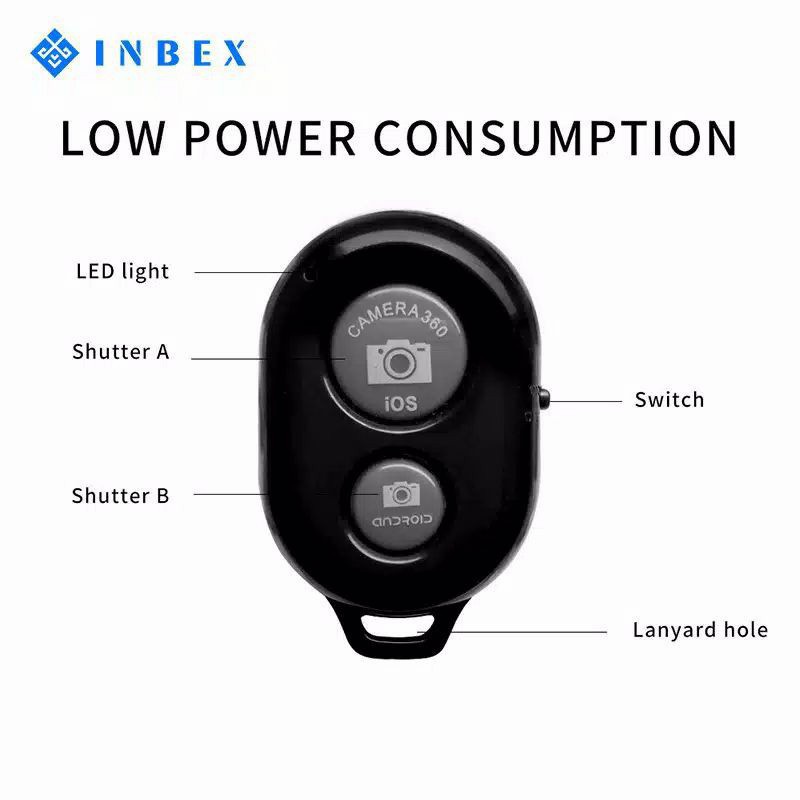 Remote Selfie INBEX  Shutter for Andoid IOS/ Bluetooth Remot Contol/tanpa software