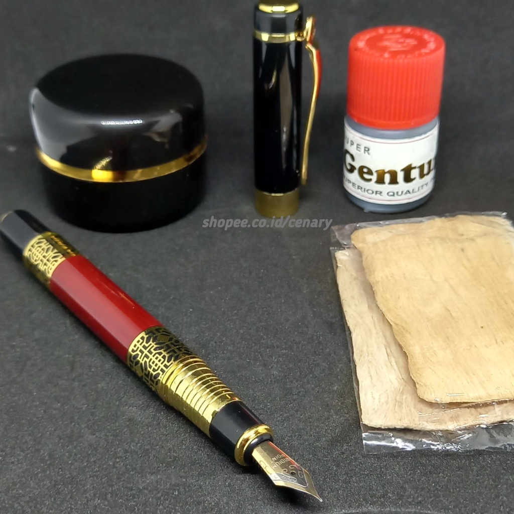 Kalam Fountain Pen Tutul Pena Lugoh Kitab Pentul Kaligrafi Logat Asahan 1 Paket Sudah Diasah Lugot