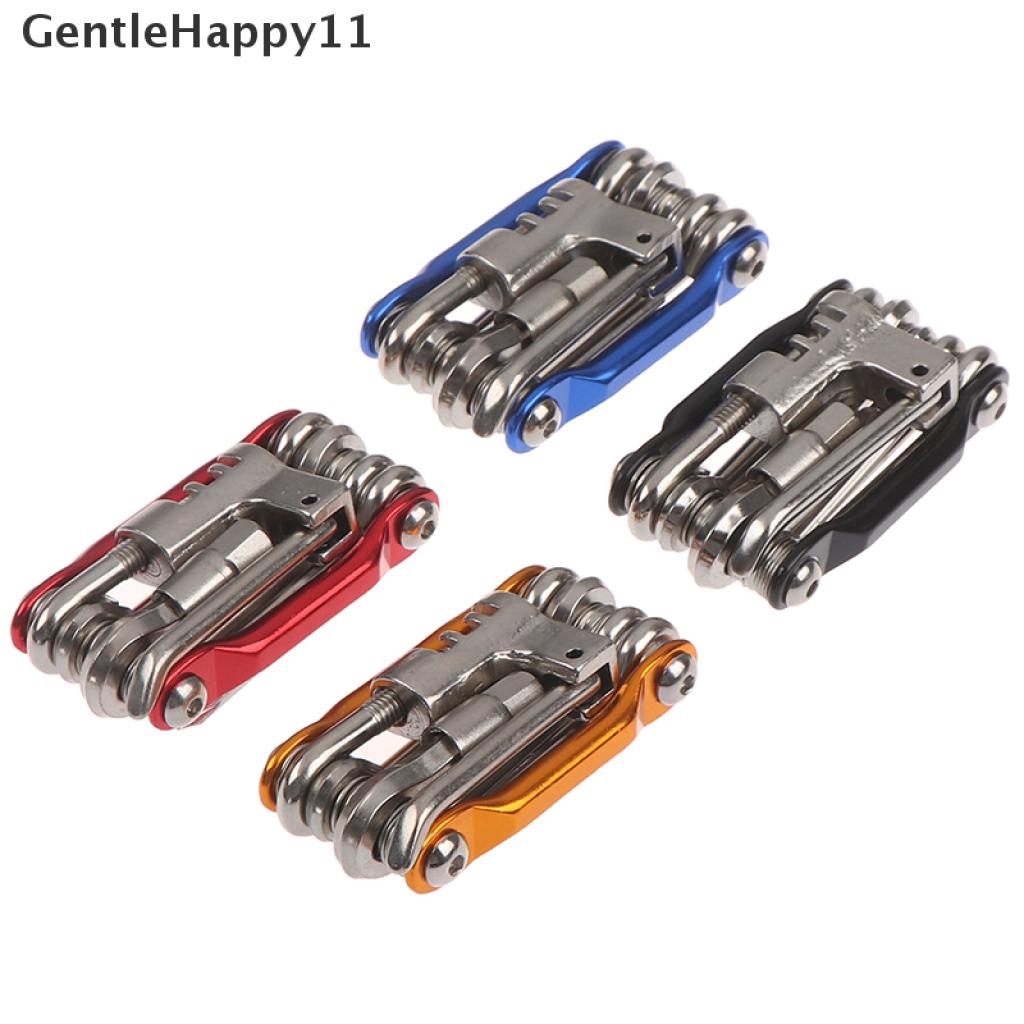 Gentlehappy Multitool Alat Perbaikan Sepeda Rantai Hex Spoke Wrench Obeng 11in1 Kit