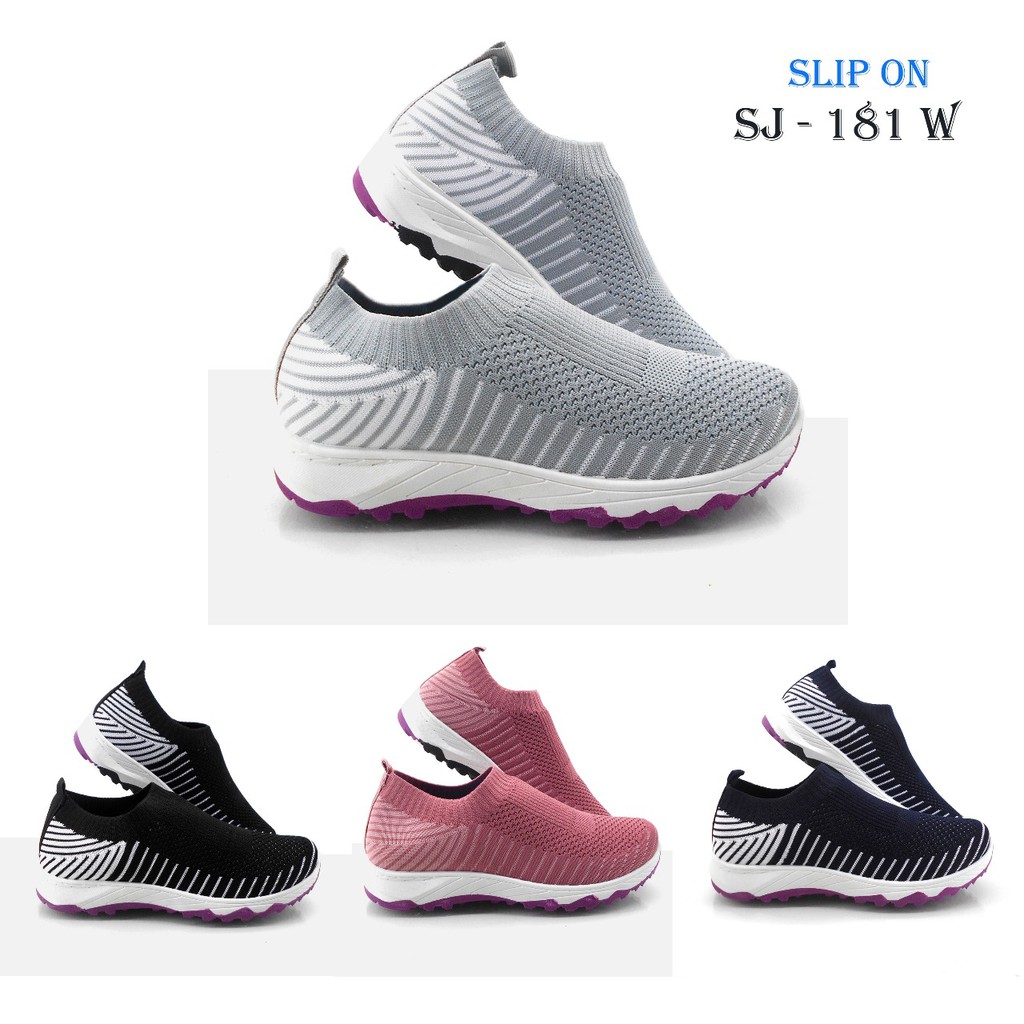  Sepatu  Wanita  model Slip On kualitas Premium 181W 
