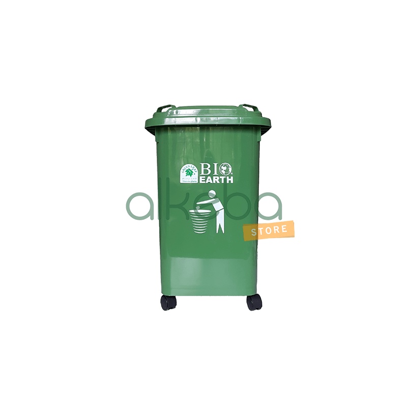 TEMPAT SAMPAH Roda Dorong 58 liter BIO EARTH 2134 dust bin roda empat