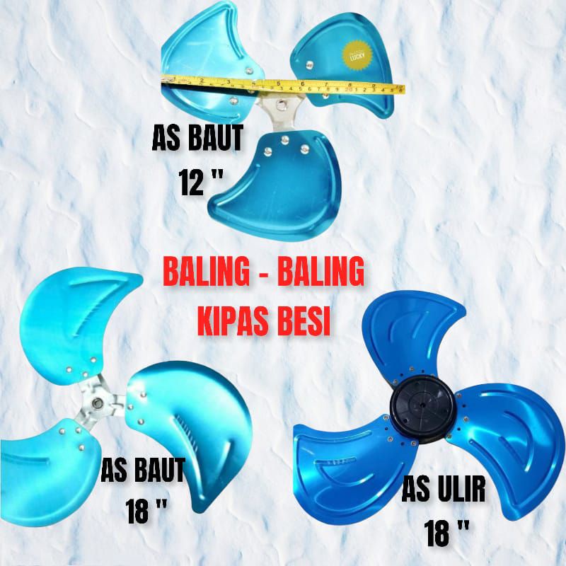 BALING BALING BESI KIPAS ANGIN  3 IN 1 18 INC  AS 8MM