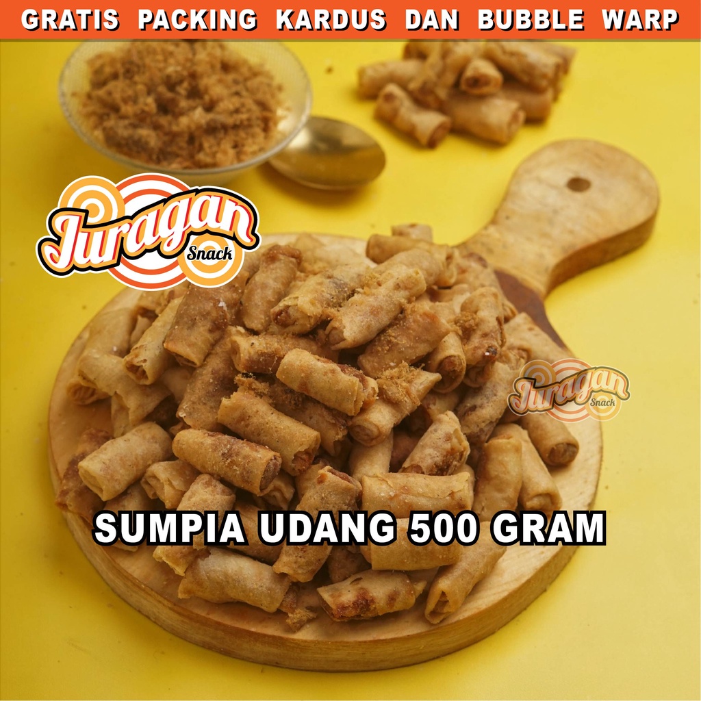 SUMPIA UDANG 500 gram snack kiloan makanan ringan jajanan cemilan camilan  asin gurih murah