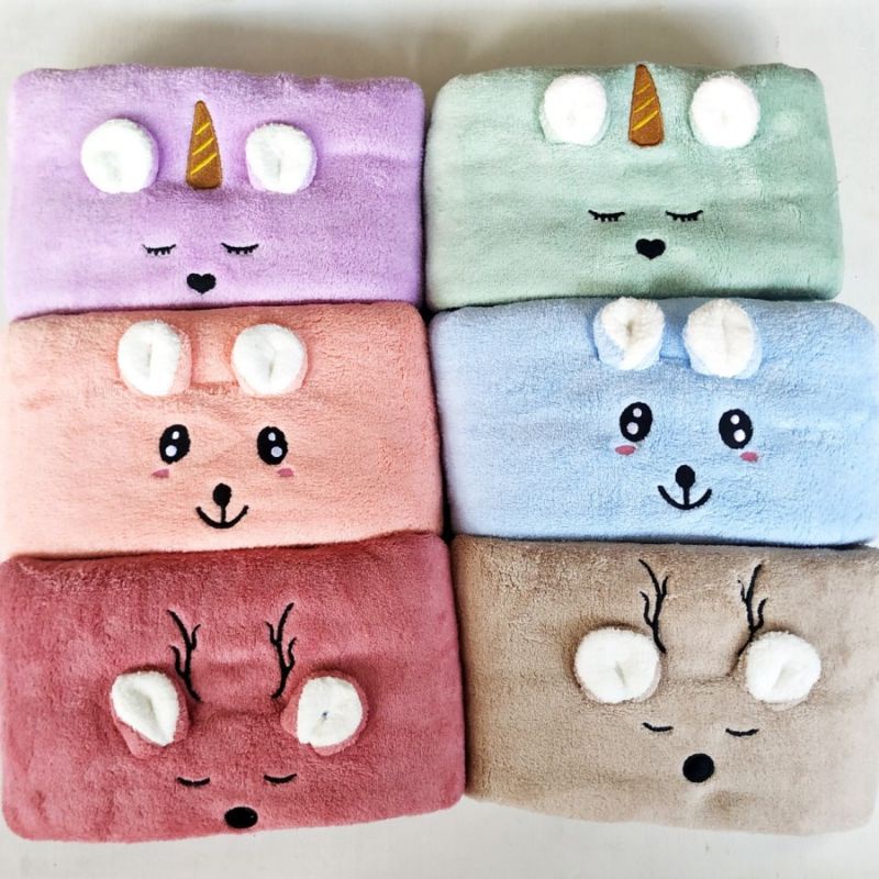 Handuk Bayi Microfiber uk. 50 x 100 Karakter Lucu Warna Random Terjangkau