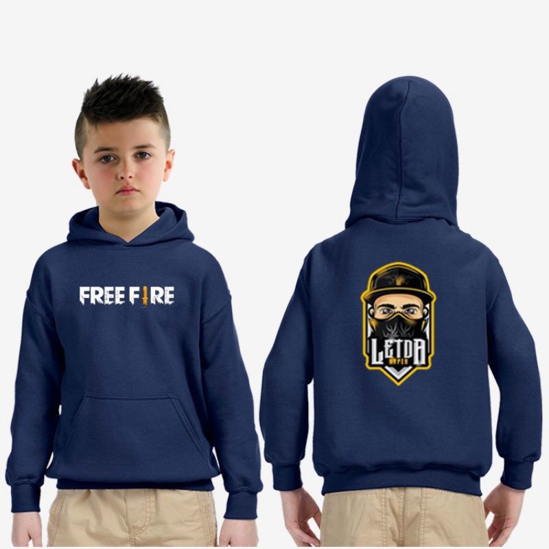 JAKET HOODIE ANAK LAKI-LAKI FREEFIRE LETDA HYPER BAHAN PREMIUM