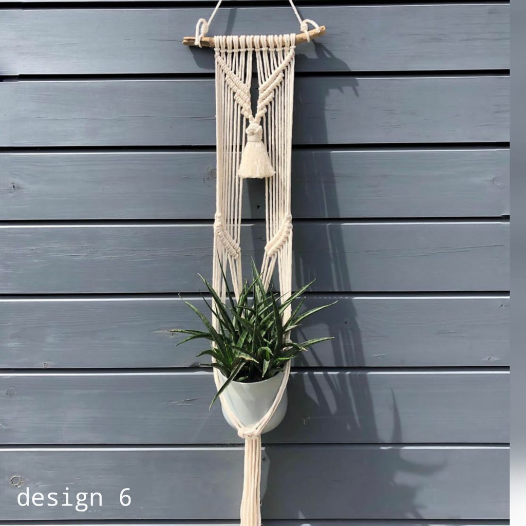 pot gantung tali macrame