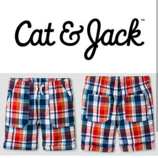 Cat n jack short pants tartan red