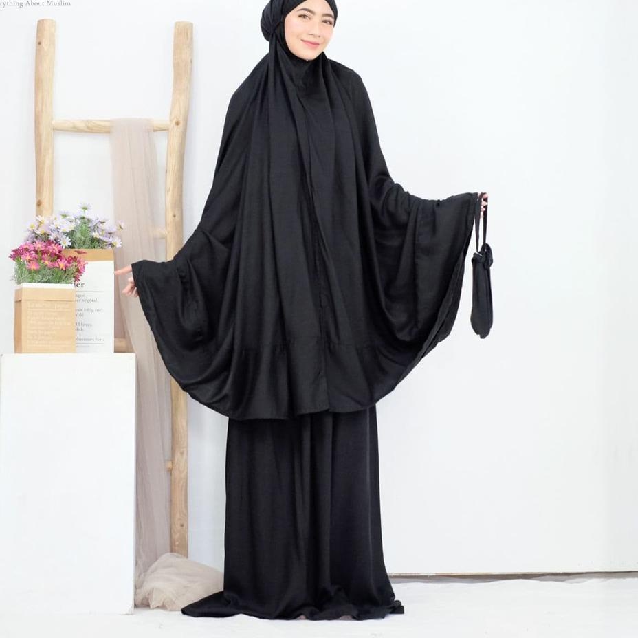 (SALE) Alantasik-mukena bali Telekung katun rayon polos  jumbo  premium/murah wanita/mukena dewasa R