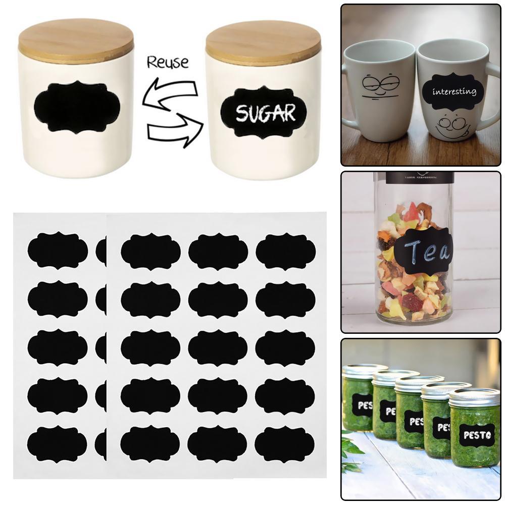 Populer 15/30PCS Label Stiker Perekat Diri Perlengkapan Rumah Organizer Dapur Bumbu Toples Tag