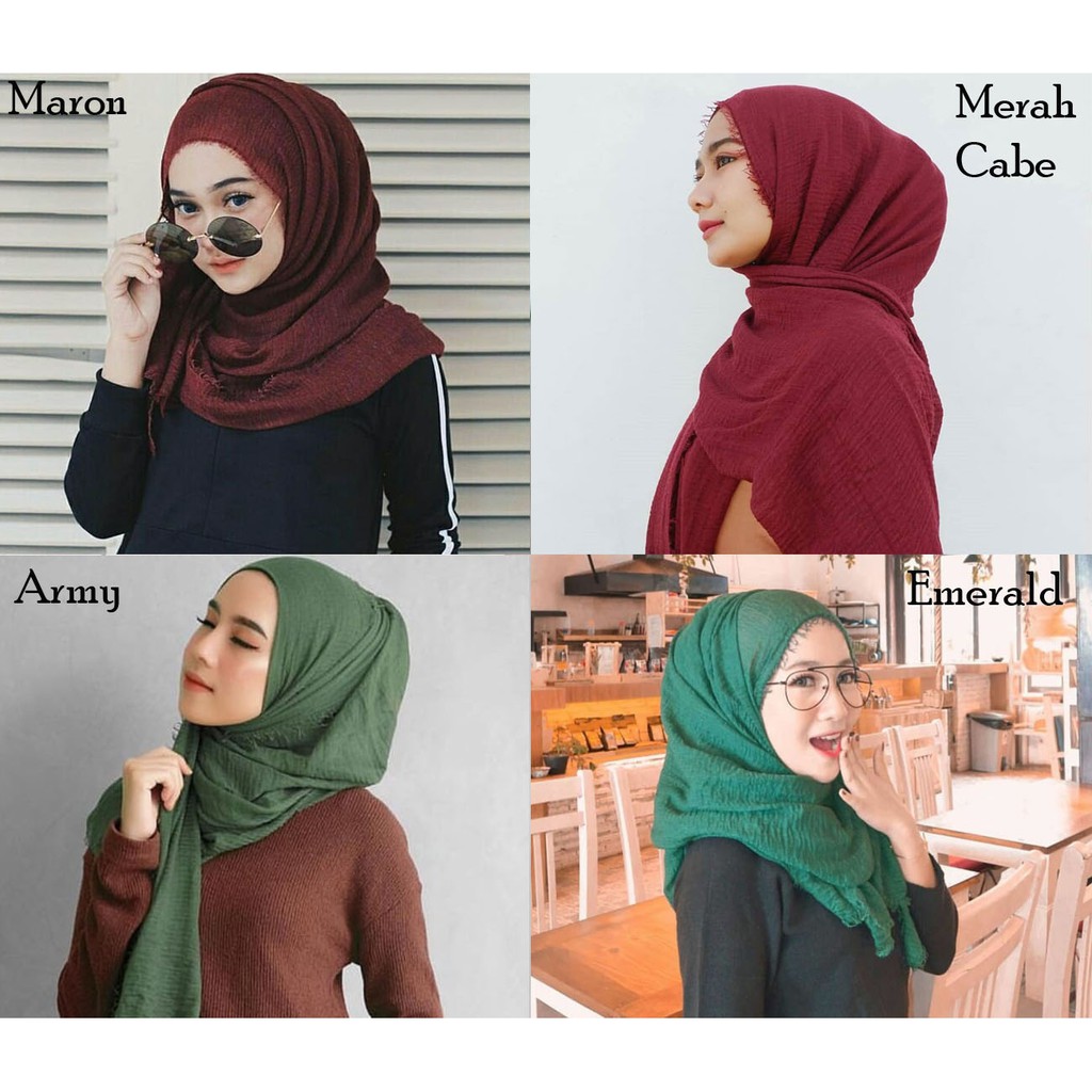  PASHMINA  CRINKLE  SHAWL  JILBAB  CRINKLE  SHAWL  IMPORT 