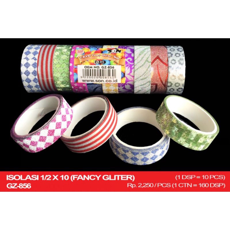 

ISOLASI FANCY GLITTER GZ-856 1.5CM×4M 1PC