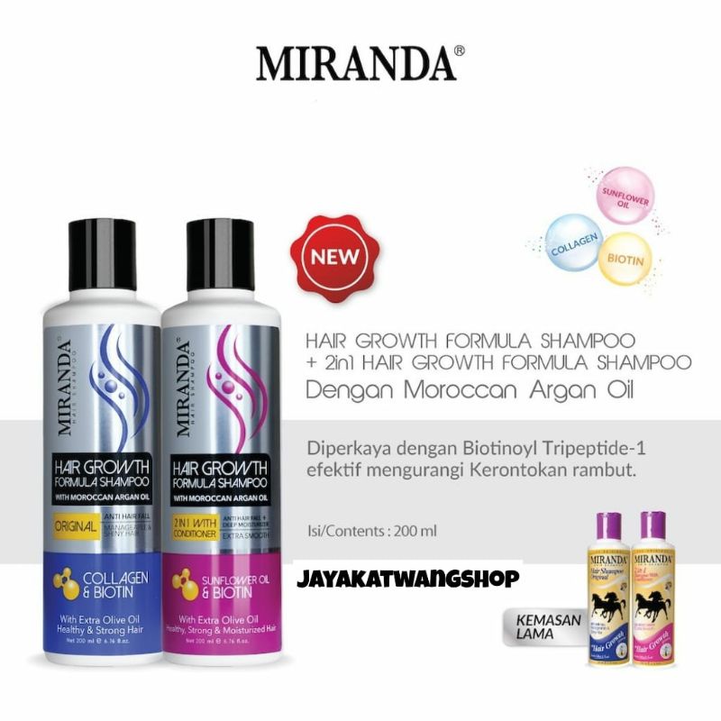 MIRANDA Shampoo Kuda 200mL (KEMASAN BARU) Hair Growth Biotin Shampoo