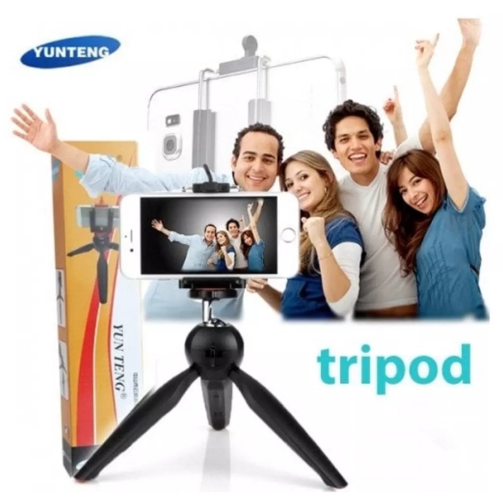 Tripod Mini Yunteng YT-288-DF 228 Mini Tripod Mount + Phone Holder Clip Desktop Self-Tripod-Mini Tripod Yunteng YT-228 Plus Holder U-Tripod Universal All Smartphone&amp;Camera