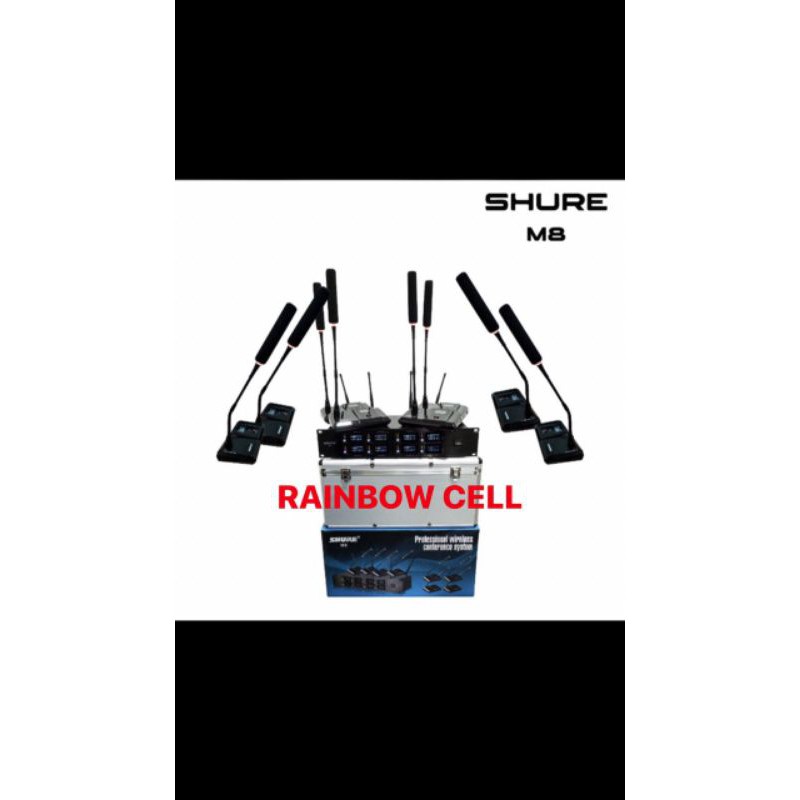 MICROPHONE WIRELESS SHURE M8 M 8 M8 PODIUM CONFERENCE SHURE  M 8 MIC MEJA PODIUM