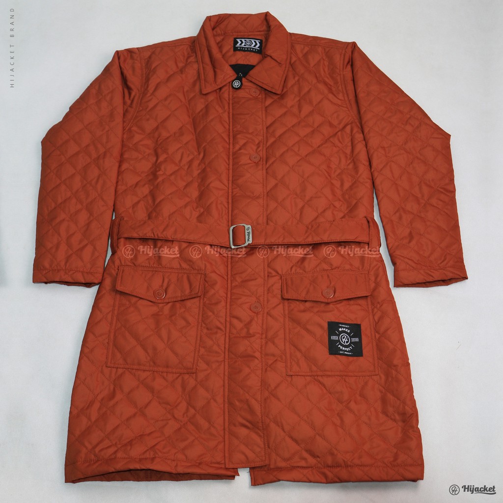 Hijacket® Agnezia | Original | Jaket Parasut Wanita Quilted Style with Belt-TERACOTTA