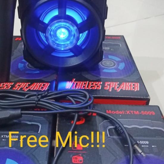 ❂ Speaker bluetooth XTM-5009 free mix karaoke musik box ➹