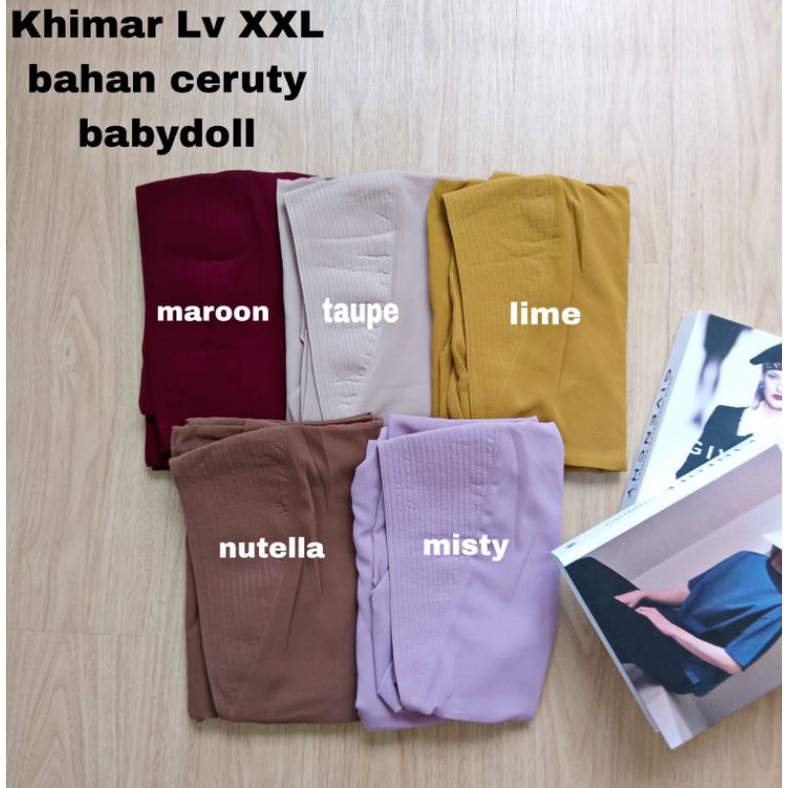 Khimar LV XXL ceruty babydoll hijab instan