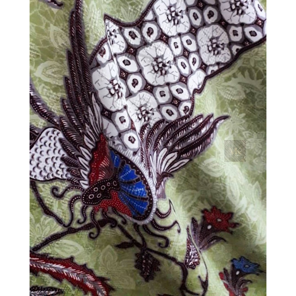 Kain Batik Motif Dhobby Hijau Pupus Meteran