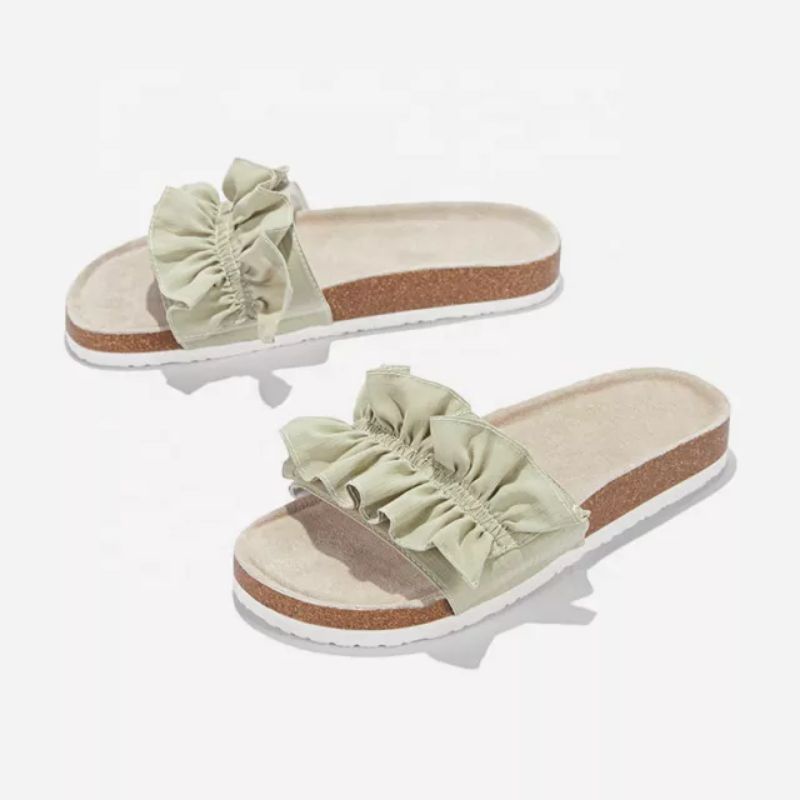 12.12 Big Sale] Sandal Wanita Birken Sol Puyuh Kerut Cantik PH06