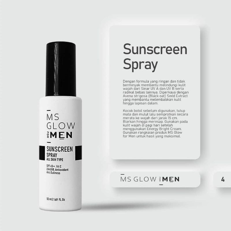 Miffglow - MsGlow For men paket basic dan complete Ms GLOW MEN krim laki laki, perawatan wajah pria