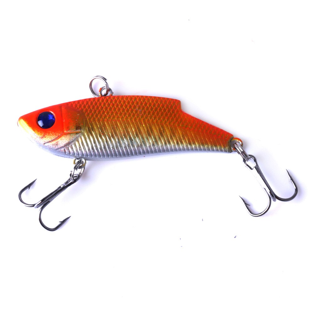 HENGJIA 1pcs 5.5cm/10g Umpan VIB pancing 3d lifelike eyes swimbait ikan fishing lure ikan hooks kait