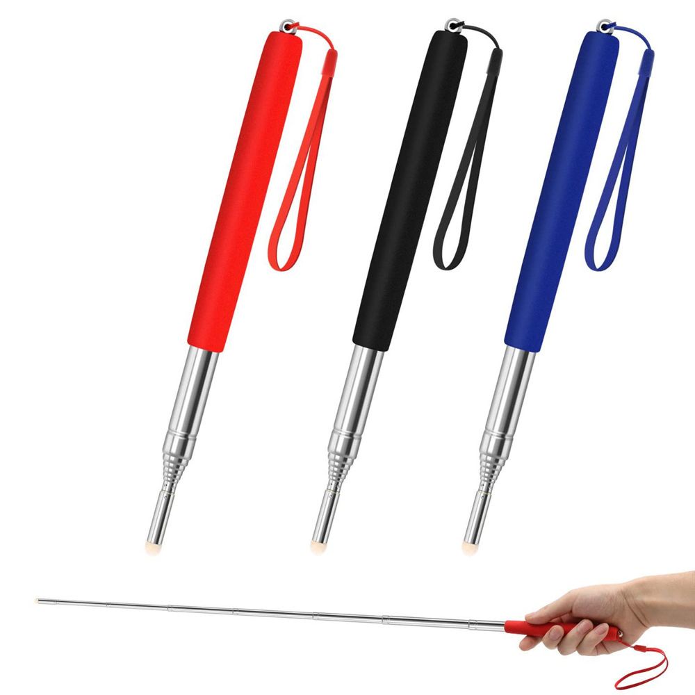 ELEGANT Professional Whiteboard Pen School Supplies Retractable Pointer Teachers Pointer Stick Telescopic Stainless Steel Teacher Tools Hand Pointer Stationery 1M Whiteboard Pointer/Multicolor