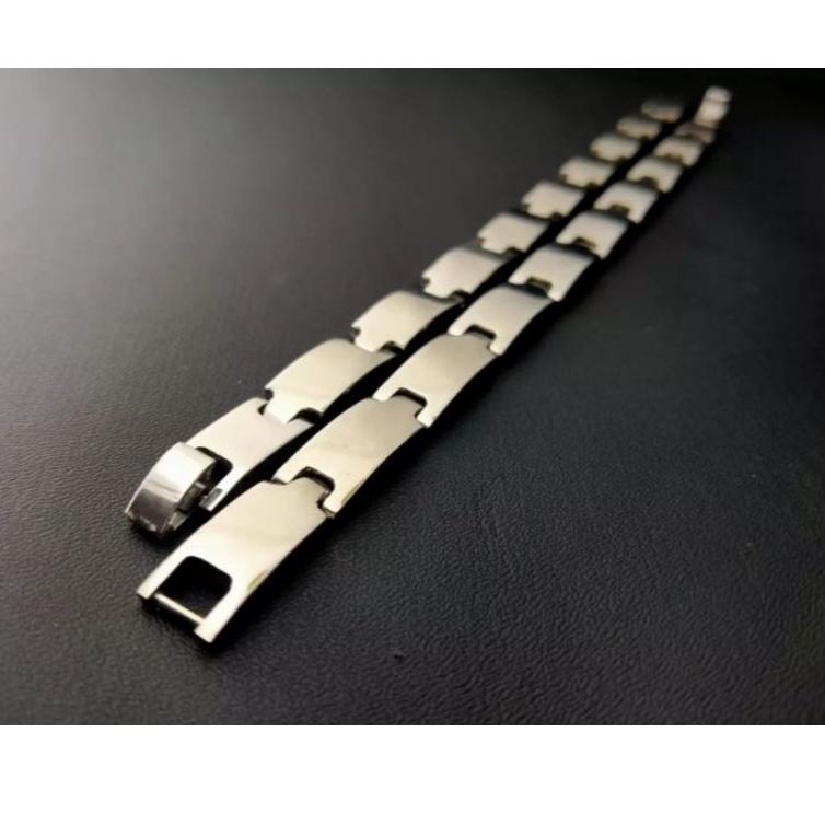 NEG.622096 ▫ GELANG BESI PUTIH MODEL RANTAI JAM TANGAN GELANG PRIAGELANG MODEL JAM BESI STAINLEES ST