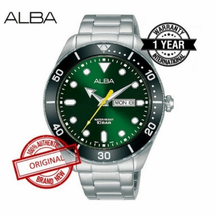 Jam Tangan Alba Pria AJ6111 AJ6111X1 Original Bergaransi Resmi 1 Tahun