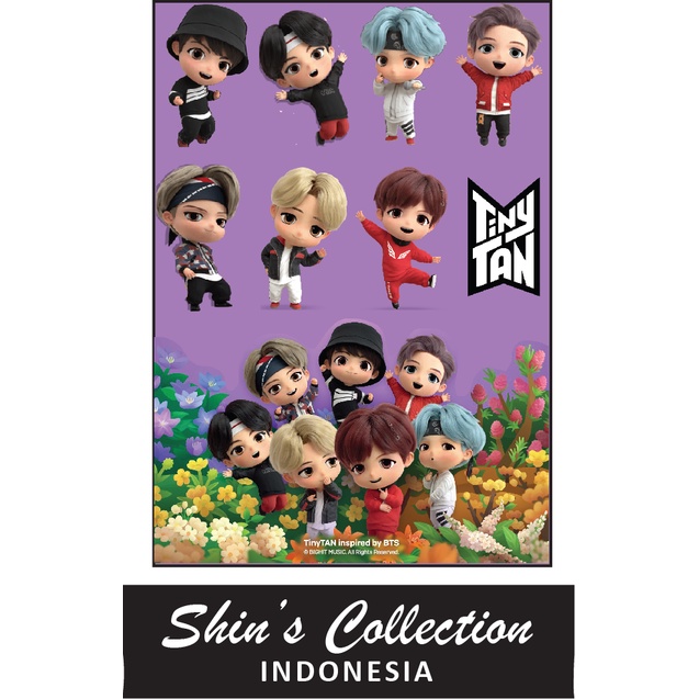 Sticker stiker murah anti air Tiny Tan BTS kpop  1 pc