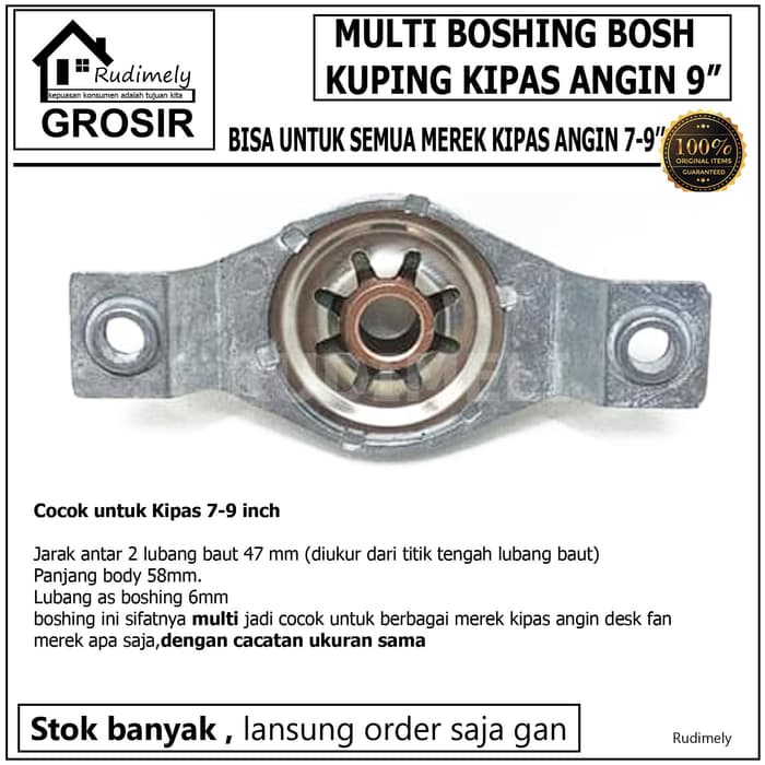 GROSIR BOSHING BOSH MULTI MEREK KUPING KIPAS ANGIN 7-9 INCH