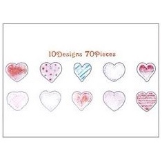 [MILOLI] 70Pcs ROMANTIC STICKER & FROST SEAL Sticker Décor Jurnal Stiker Hias Diary Scrapbook -B0316-B. Heart-46113