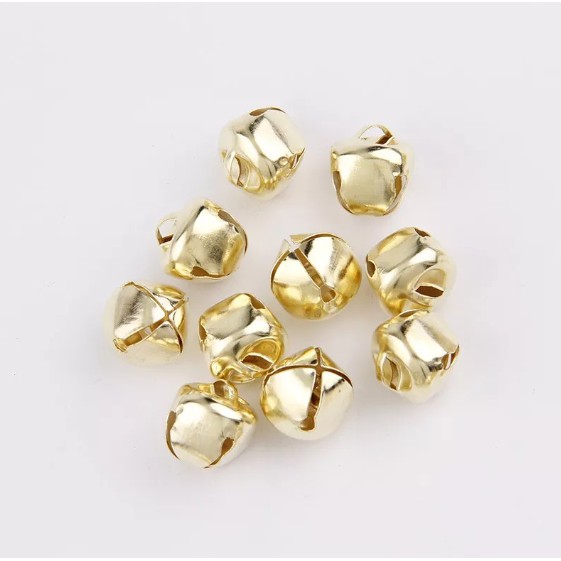 [6PCS] Lonceng Bell Kerincing Bulat Emas ANK / Cross Round Bells Gold