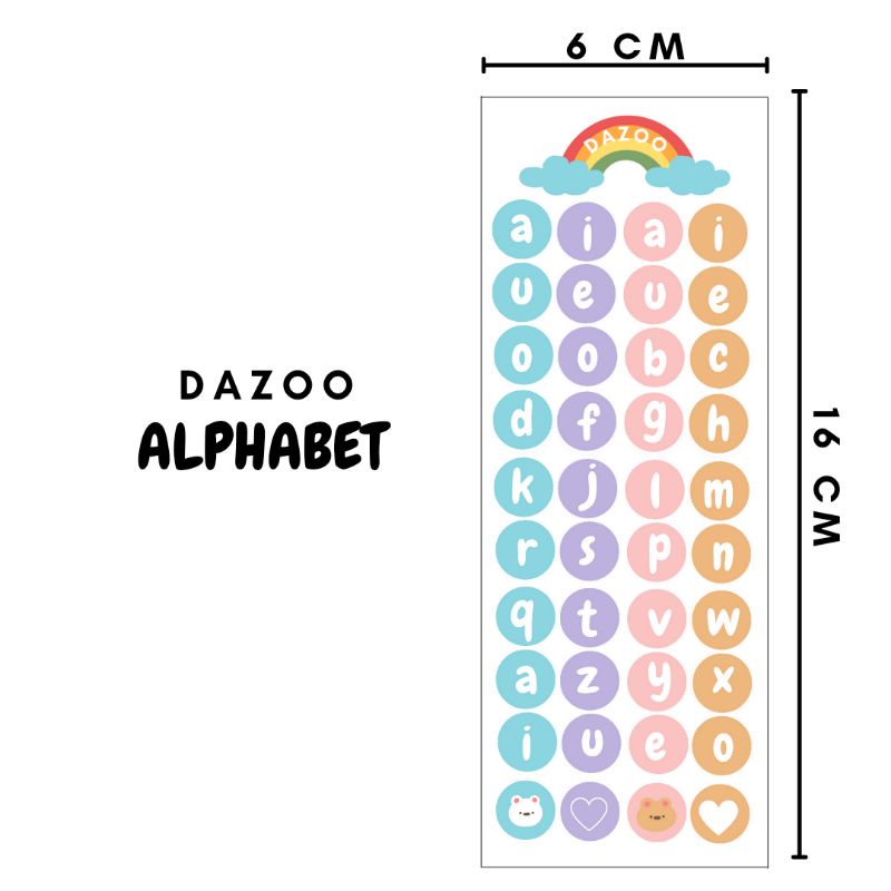 

sticker Dazoo bullet journal alphabet peel off