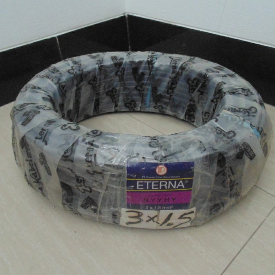 Kabel ETERNA NYYHY 3x1.5 (50Meter) Kabel Serabut 3 x 1.5 ETERNA NYYHY
