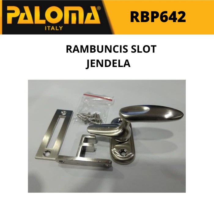 RAMBUNCIS SLOT SELOT KUNCI JENDELA RBP 642 PALOMA PENGUNCI JENDELA SATIN NICKEL