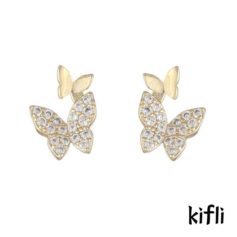 5pcs / Set Anting Stud Desain Butterfly Non Tarnish Untuk Wanita