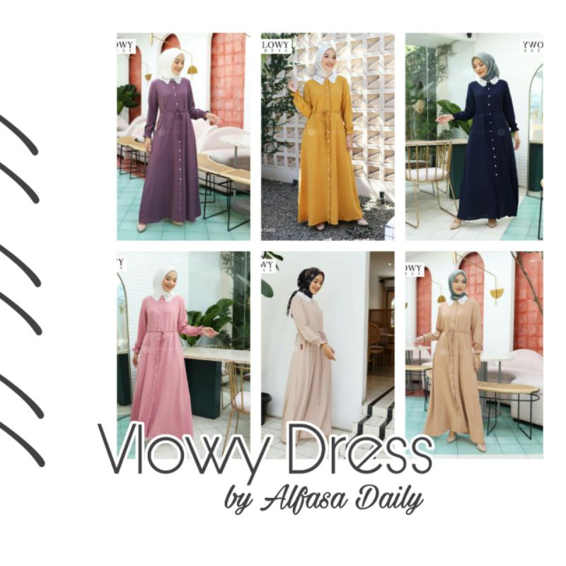 Vlowy Dress by Alfasa Daily [ New - Alfasa Dress Collection ] Gamis Alfasa