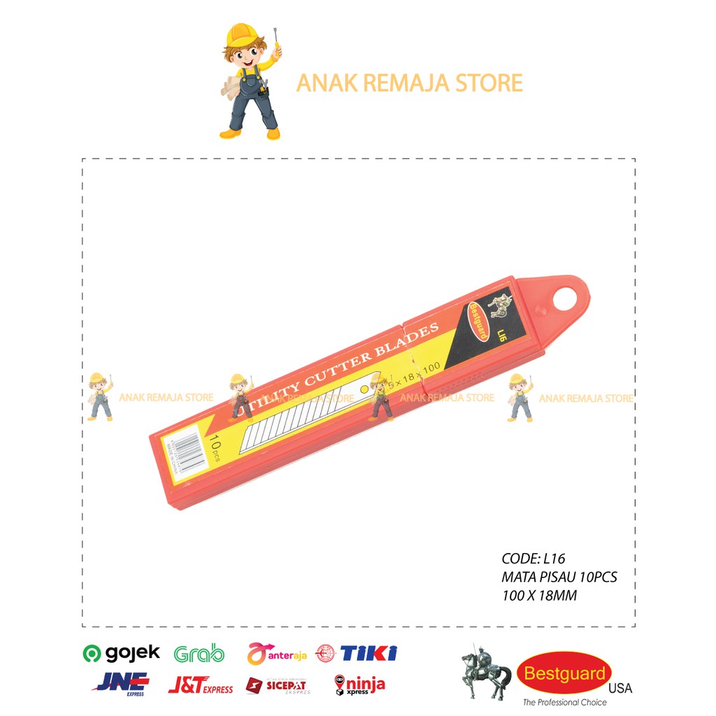 

Bestguard Mata Pisau / Cutter 100 X 18mm (10 pcs)