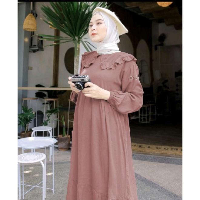 midi dress crincel airflow inport terbaru / midi dress crincel ori