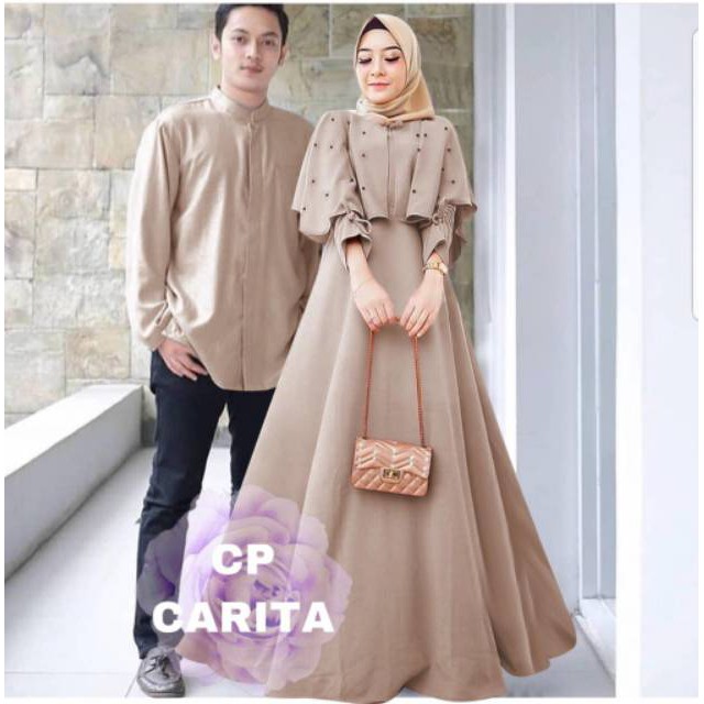 Trend Gamis Couple Carita Suami Istri Murah Terbaru Pasangan Muslim 2021 Keluarga Satu Set Lebaran