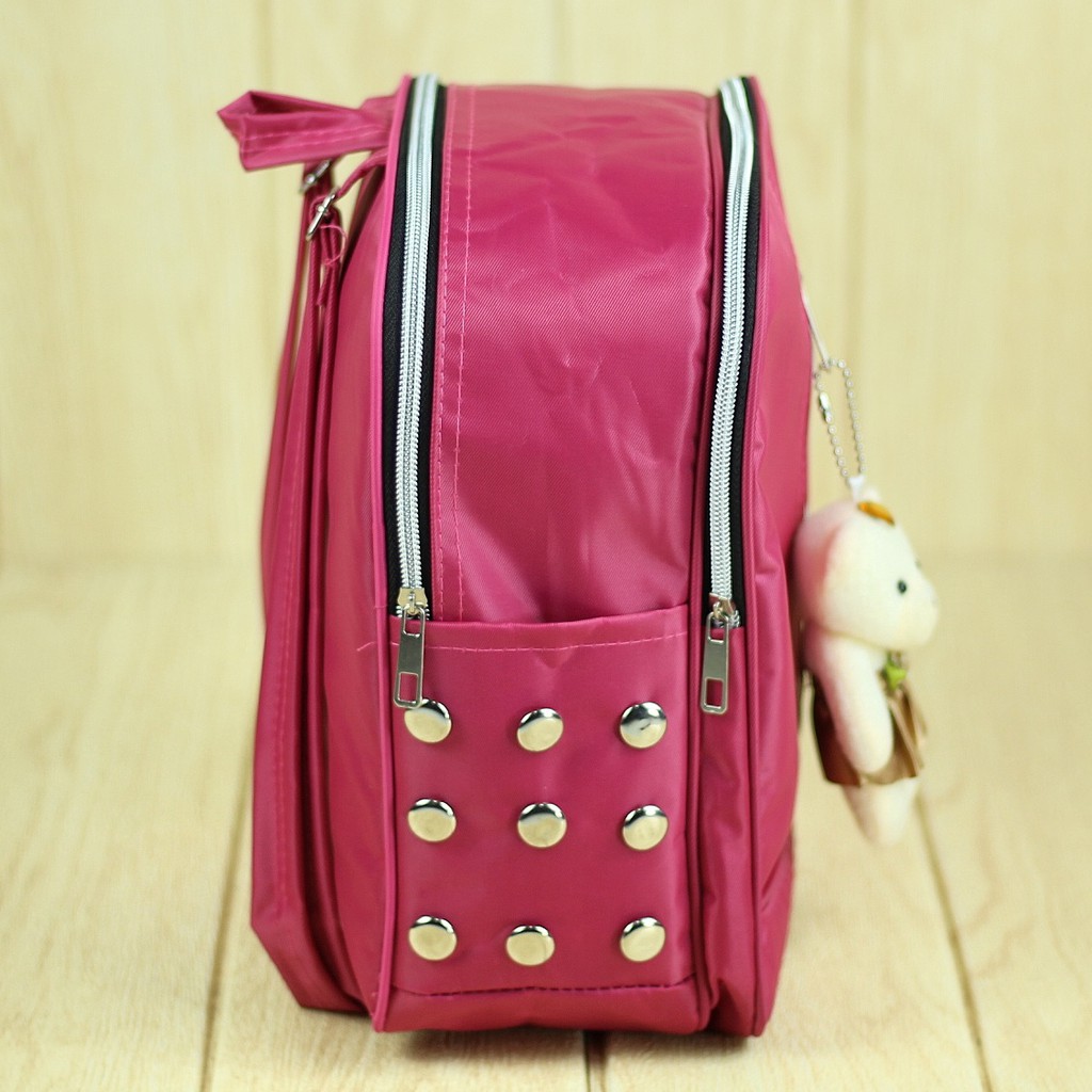 Tas Ransel Cewek Pink Boneka Back Pack Kekinian Murah Bahan Berkualitas Kece