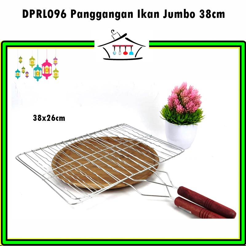 Panggangan Ikan/Alat BBQ/Pemanggang Stainless Kecil 26cm/Besar 32cm