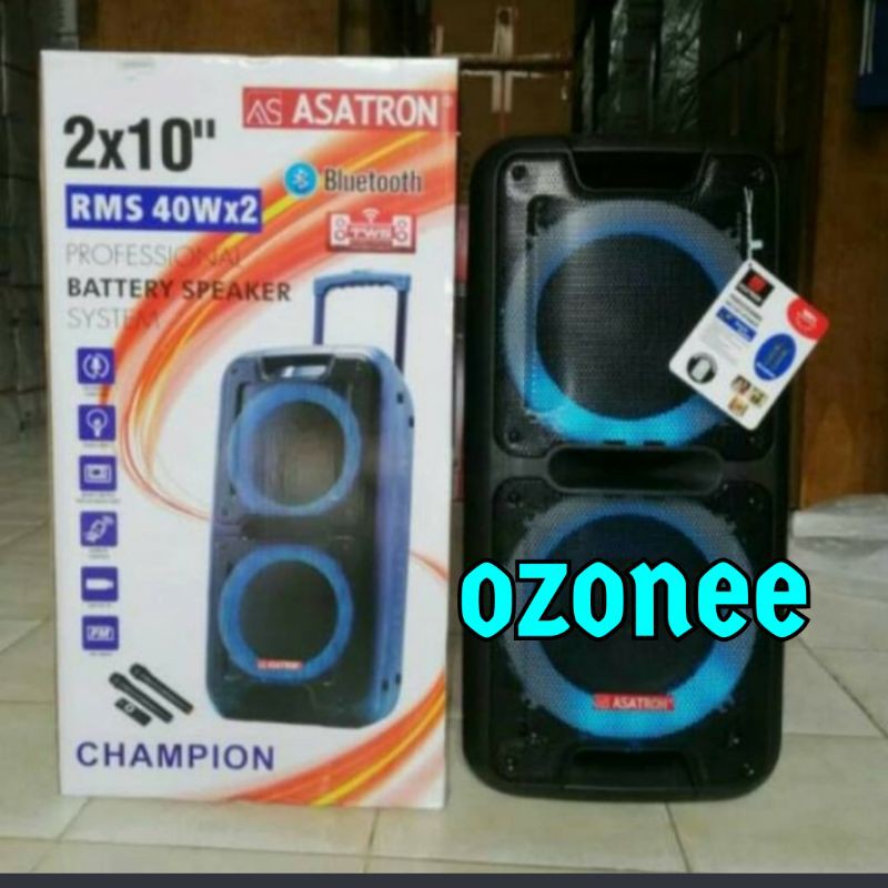 SPEAKER PORTABLE ASATRON CHAMPION 2X10 INCH
