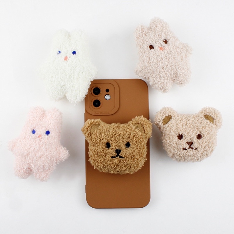 Popsocket Doll Bear Kawaii Korean Style Winter Style Grip Tok READYSTOCK