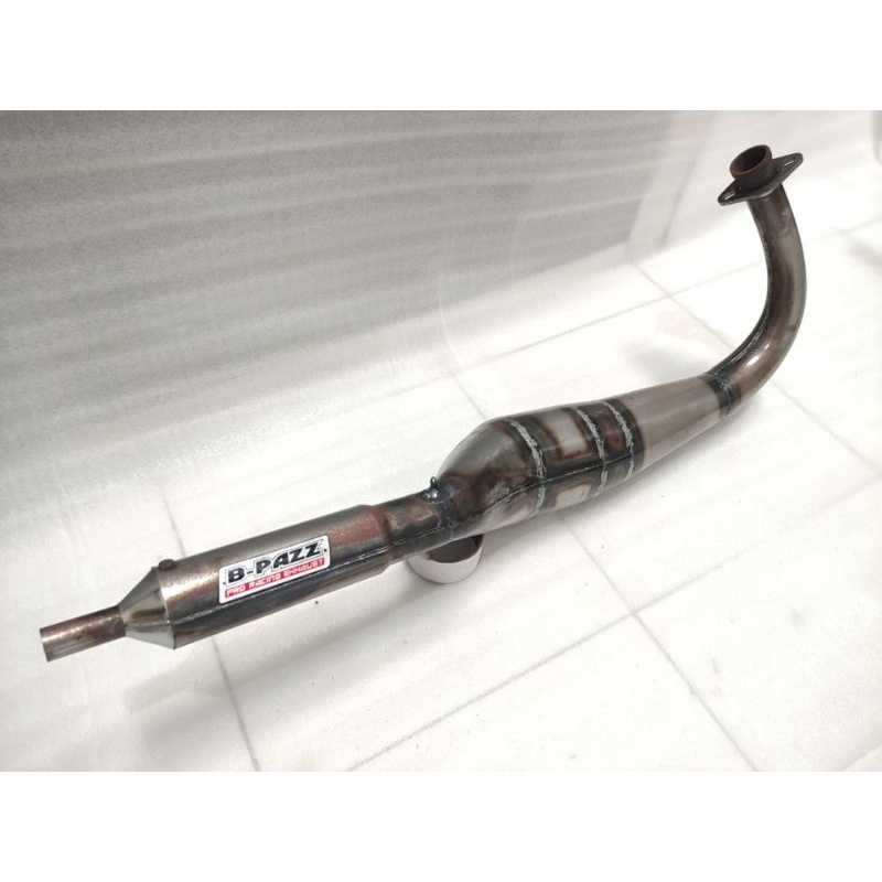 Knalpot RX King knalpot Kolong 3v3 plat karat B-pazz racing ujung chrome full spekk // istimewa suar